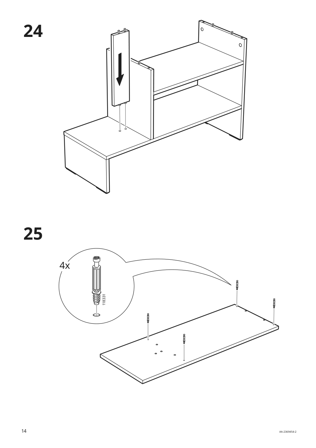 Assembly instructions for IKEA Holmerud side table oak effect | Page 14 - IKEA HOLMERUD side table 405.414.21