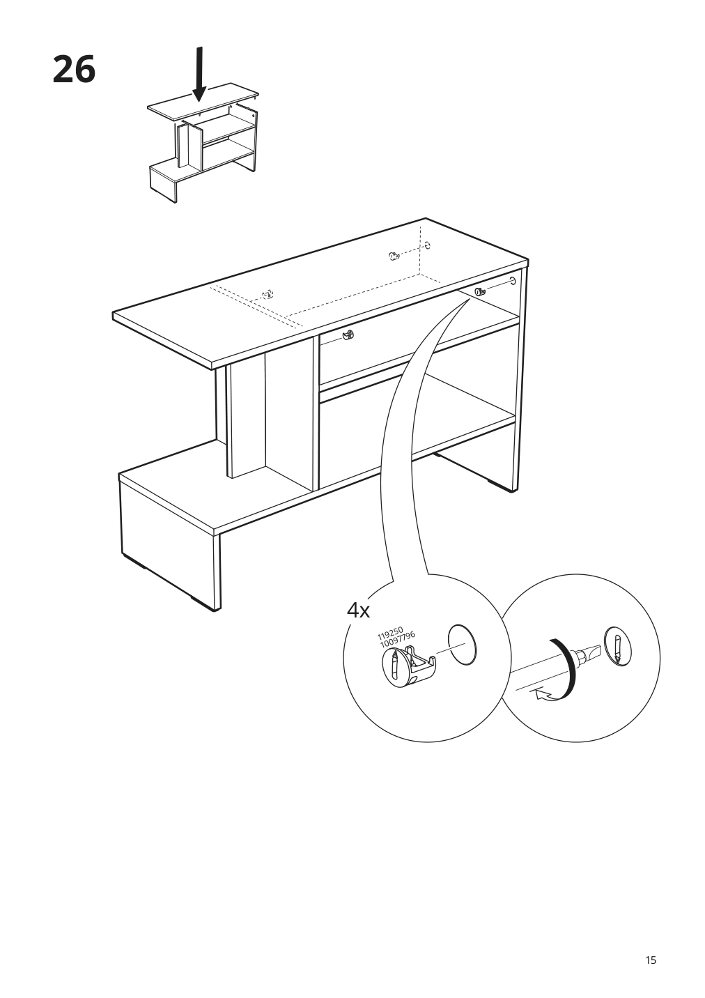 Assembly instructions for IKEA Holmerud side table oak effect | Page 15 - IKEA HOLMERUD side table 405.414.21