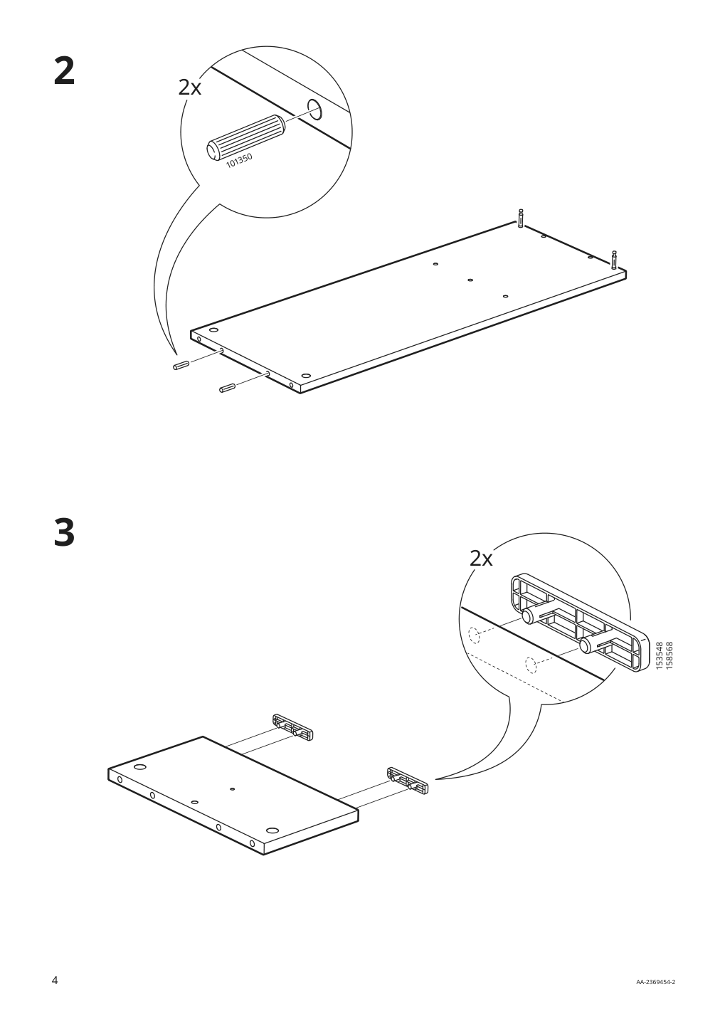 Assembly instructions for IKEA Holmerud side table oak effect | Page 4 - IKEA HOLMERUD side table 405.414.21