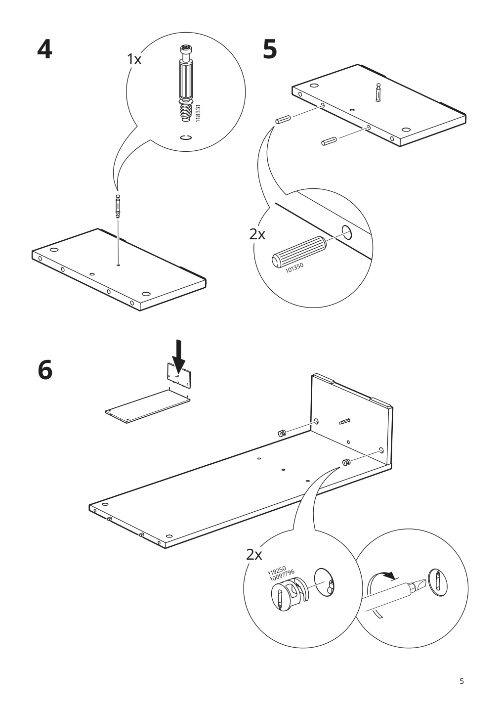 Assembly instructions for IKEA Holmerud side table oak effect | Page 5 - IKEA HOLMERUD side table 405.414.21