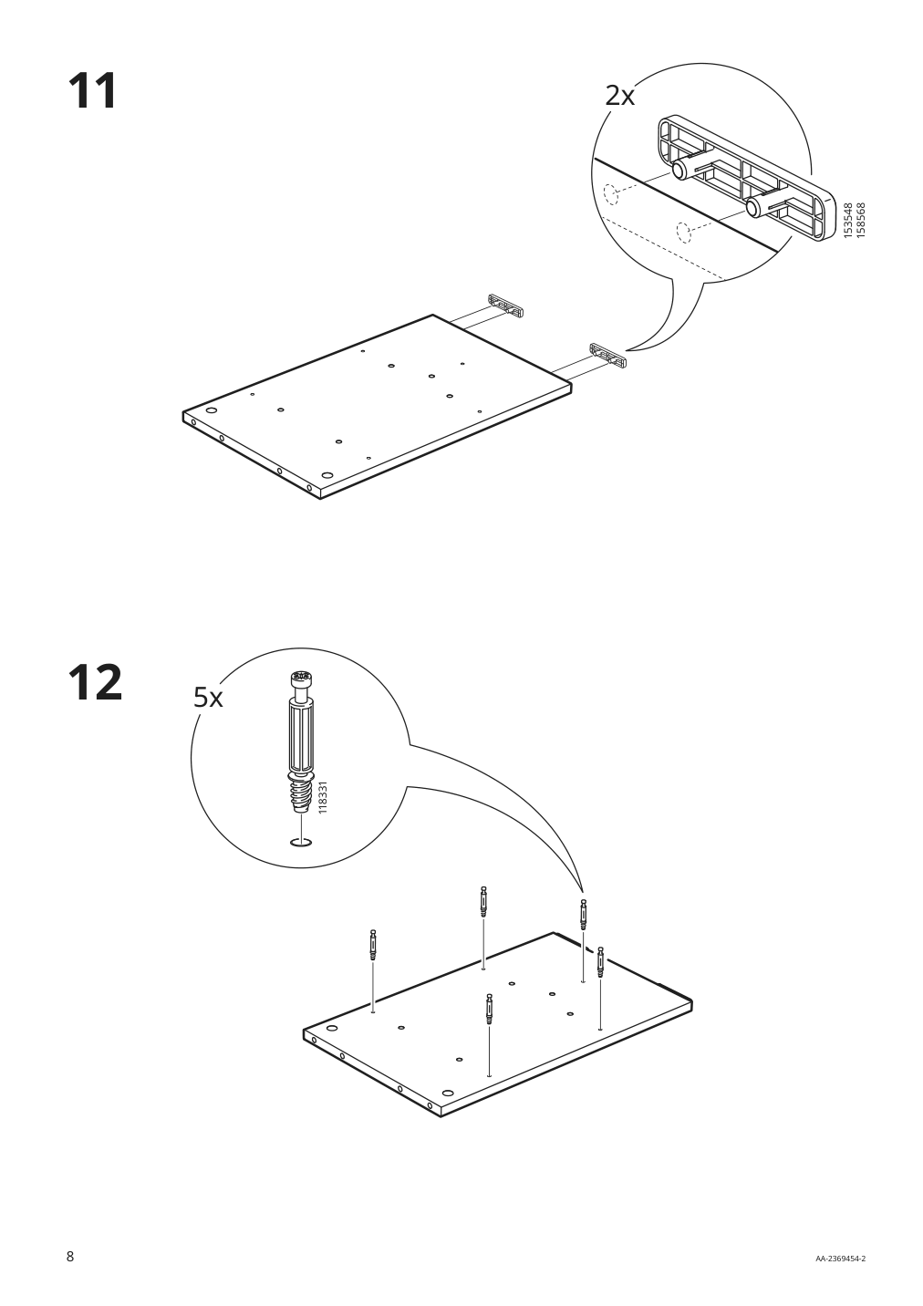 Assembly instructions for IKEA Holmerud side table oak effect | Page 8 - IKEA HOLMERUD side table 405.414.21