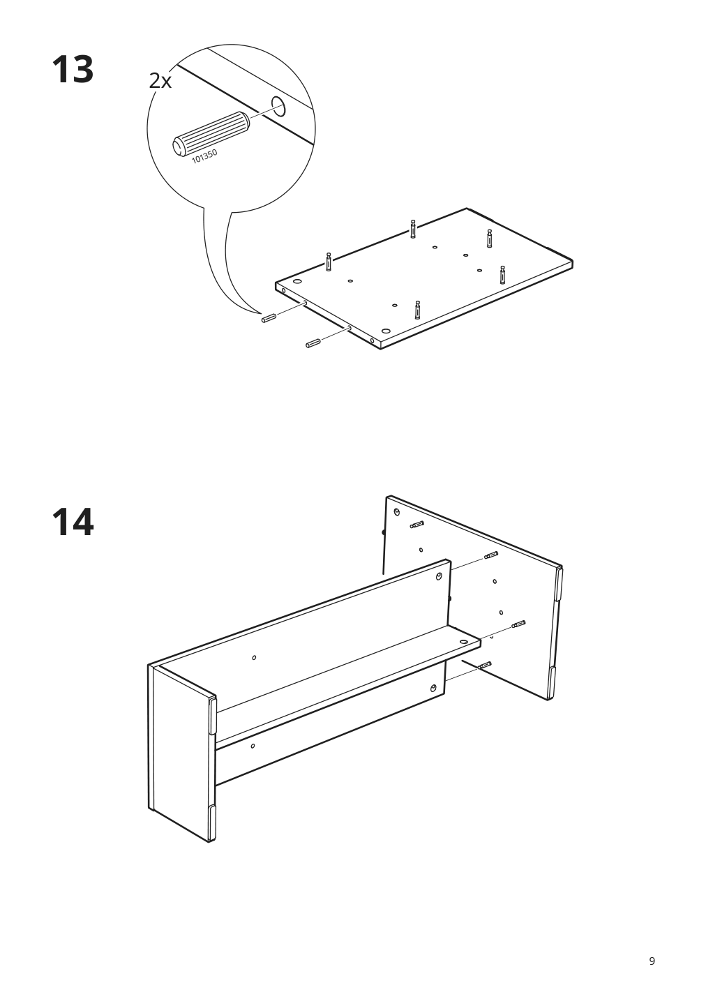 Assembly instructions for IKEA Holmerud side table oak effect | Page 9 - IKEA HOLMERUD side table 405.414.21