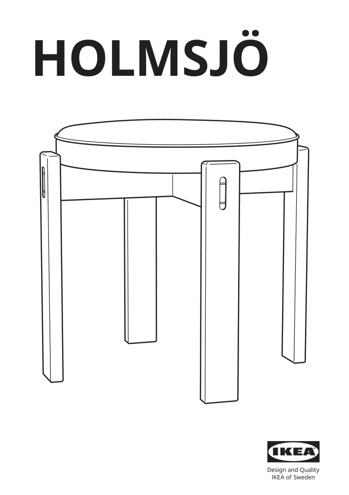 Assembly instructions for IKEA Holmsjoe stool beech jonsbyn black | Page 1 - IKEA HOLMSJÖ stool 205.543.82