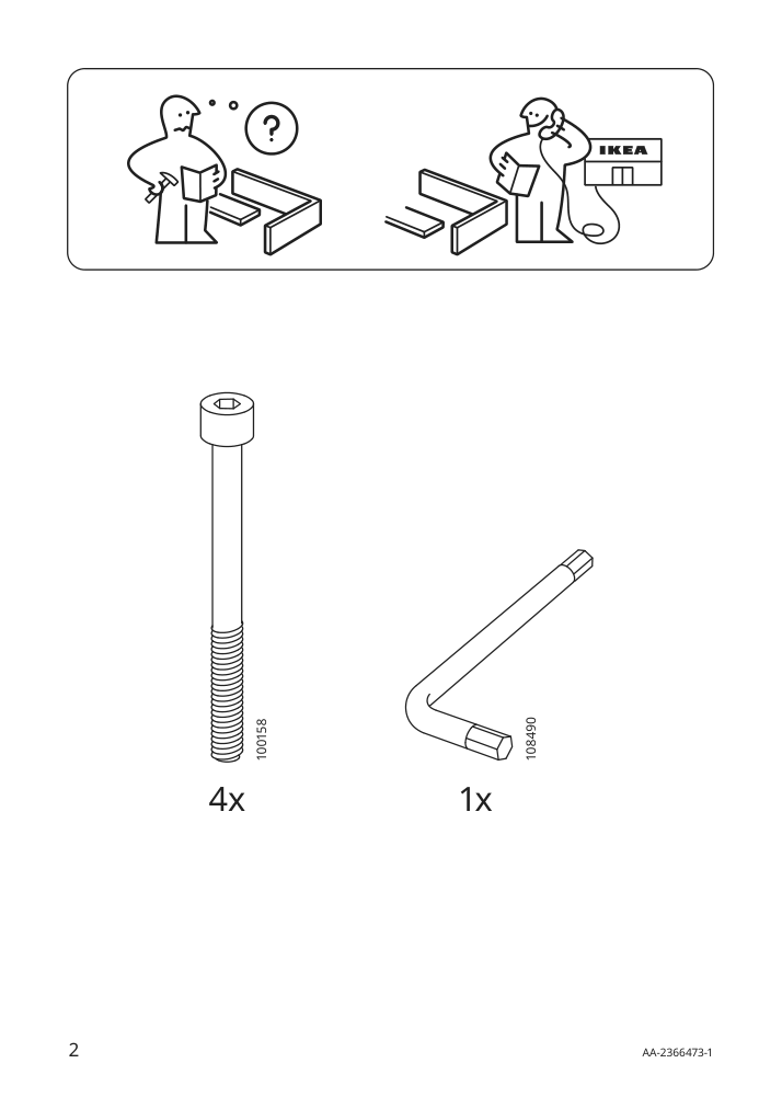 Assembly instructions for IKEA Holmsjoe stool beech jonsbyn black | Page 2 - IKEA HOLMSJÖ stool 205.543.82