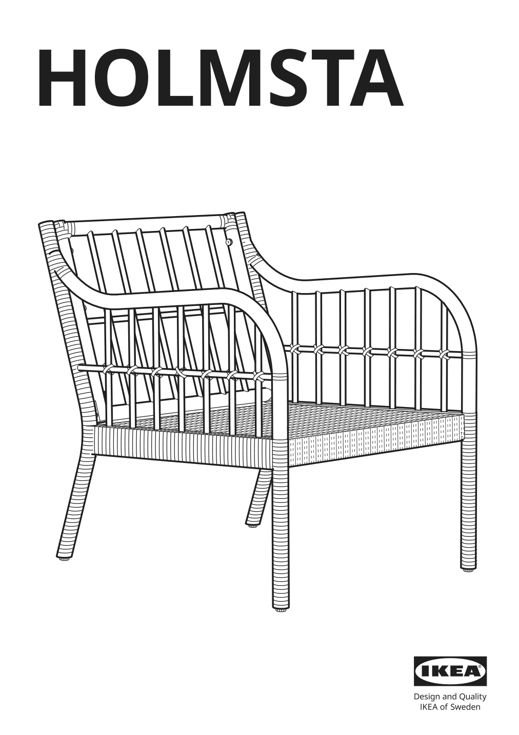 Assembly instructions for IKEA Holmsta armchair handmade beige | Page 1 - IKEA HOLMSTA / FRÖKNABO armchair 194.288.08