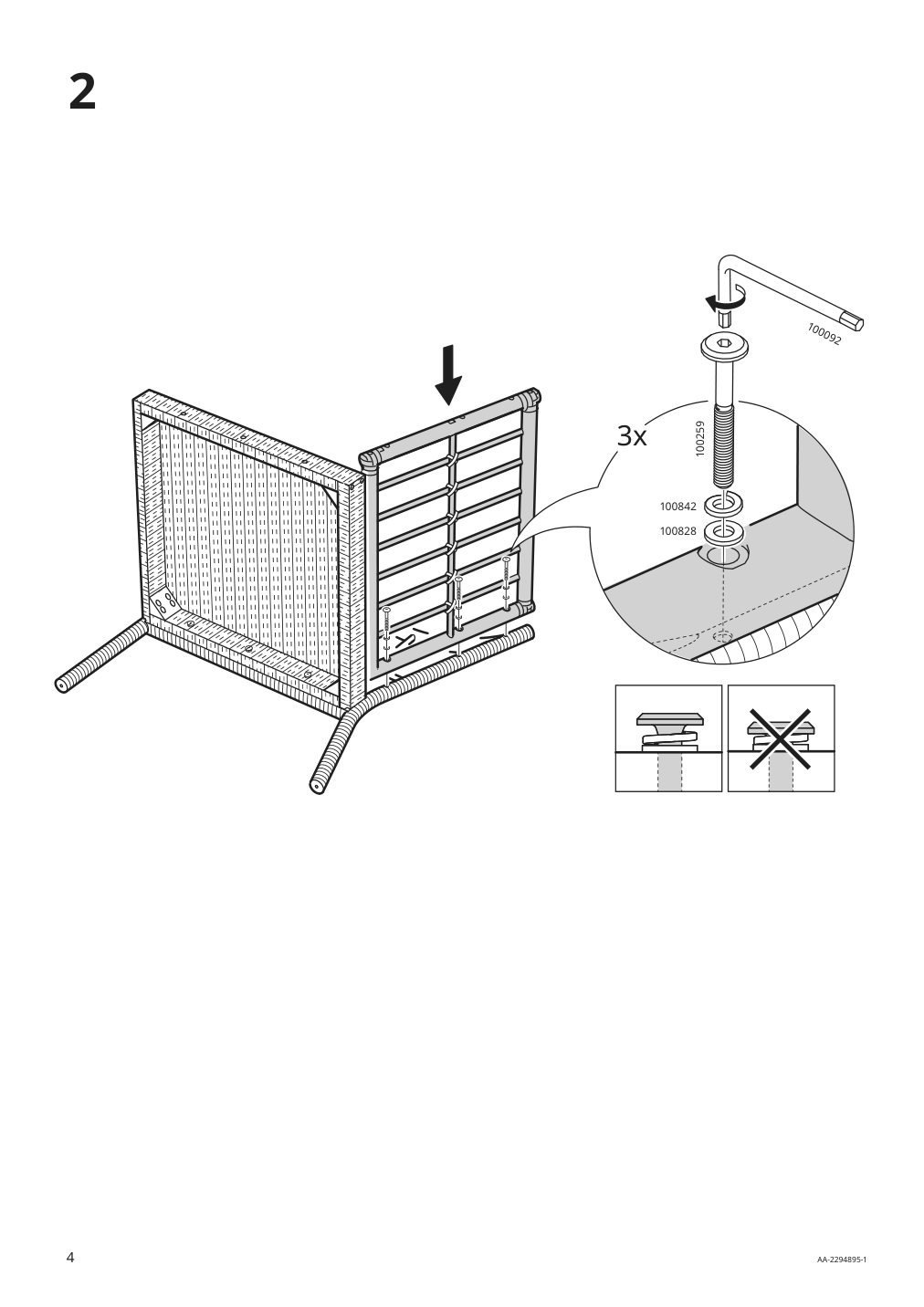 Assembly instructions for IKEA Holmsta armchair handmade beige | Page 4 - IKEA HOLMSTA / FRÖKNABO armchair 194.288.08