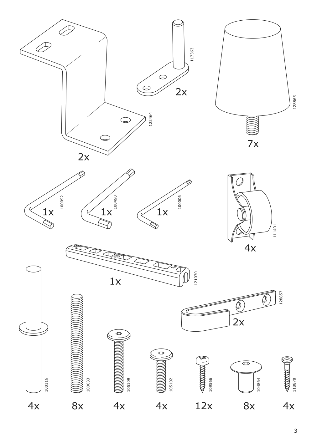 Assembly instructions for IKEA Holmsund chaise for sleeper sectional | Page 3 - IKEA HOLMSUND sleeper sectional, 3-seat 791.507.46