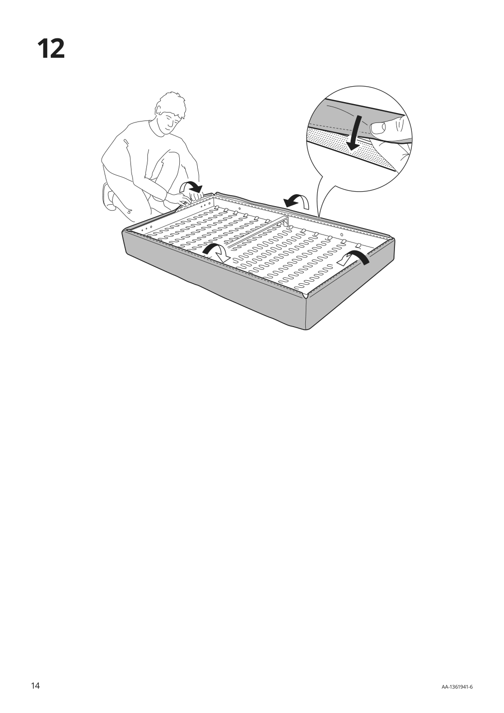 Assembly instructions for IKEA Holmsund cover for sleeper sectional 3 seat nordvalla medium gray | Page 14 - IKEA HOLMSUND sleeper sectional, 3-seat 791.507.46