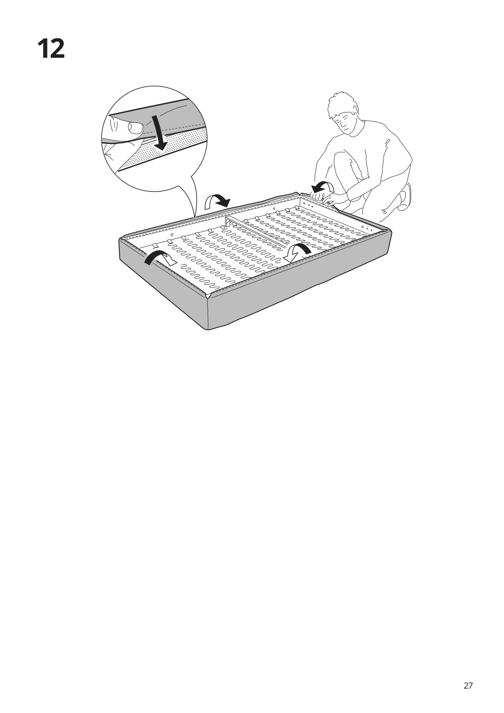 Assembly instructions for IKEA Holmsund cover for sleeper sectional 3 seat nordvalla medium gray | Page 27 - IKEA HOLMSUND sleeper sectional, 3-seat 791.507.46