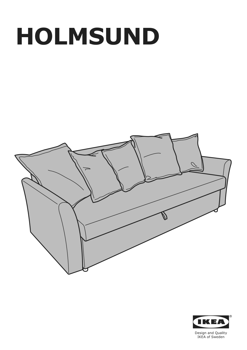 Assembly instructions for IKEA Holmsund sleeper sofa frame | Page 1 - IKEA HOLMSUND sleeper sofa 792.407.71