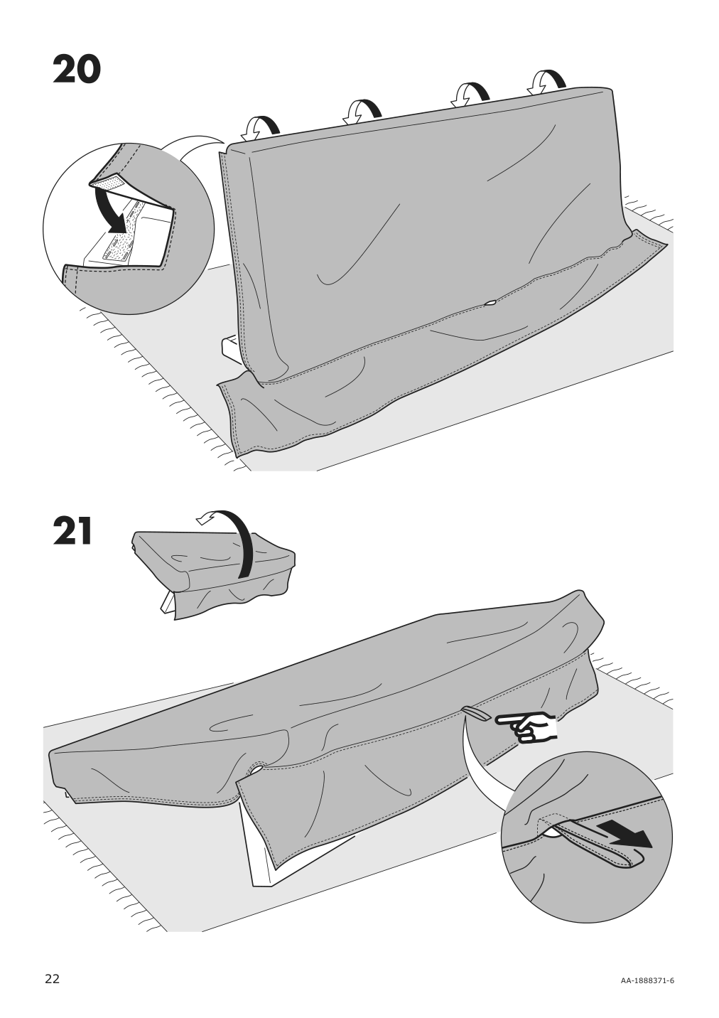 Assembly instructions for IKEA Holmsund sleeper sofa frame | Page 22 - IKEA HOLMSUND sleeper sofa 892.407.61