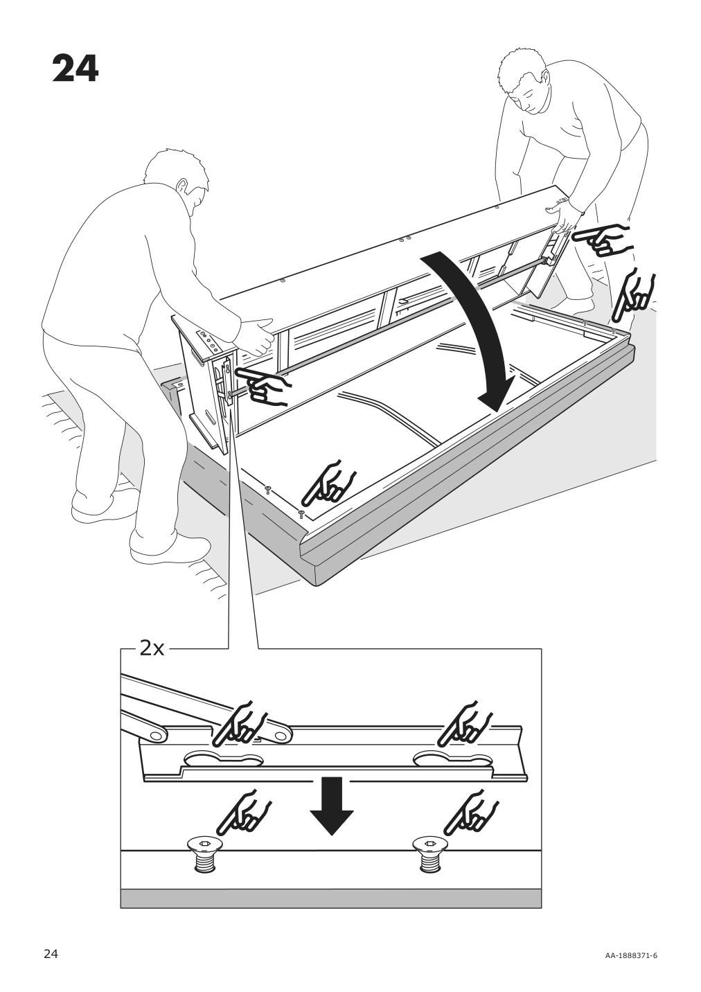 Assembly instructions for IKEA Holmsund sleeper sofa frame | Page 24 - IKEA HOLMSUND sleeper sofa 892.407.61