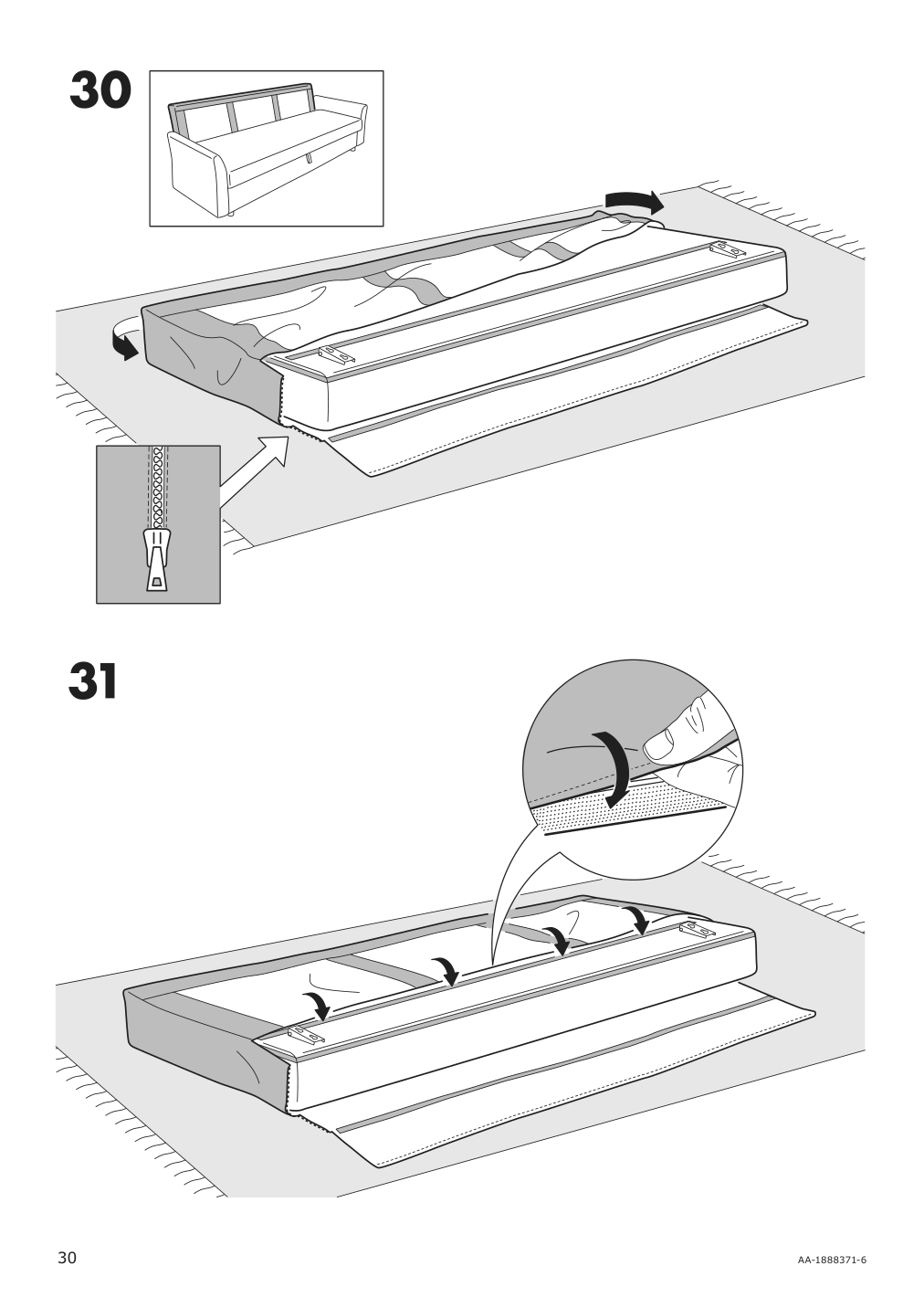 Assembly instructions for IKEA Holmsund sleeper sofa frame | Page 30 - IKEA HOLMSUND sleeper sofa 792.407.71