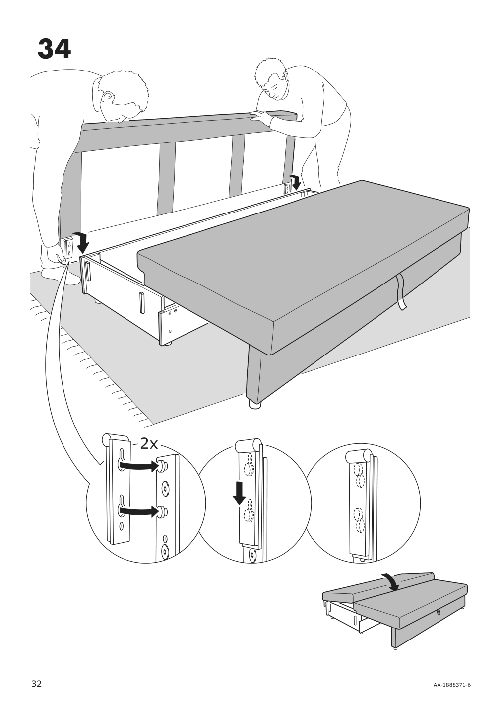 Assembly instructions for IKEA Holmsund sleeper sofa frame | Page 32 - IKEA HOLMSUND sleeper sofa 792.407.71