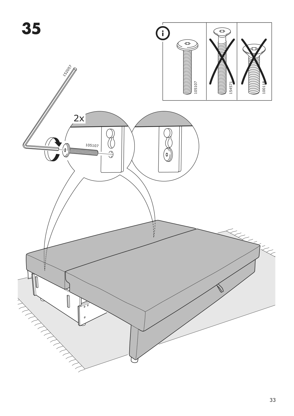 Assembly instructions for IKEA Holmsund sleeper sofa frame | Page 33 - IKEA HOLMSUND sleeper sofa 792.407.71