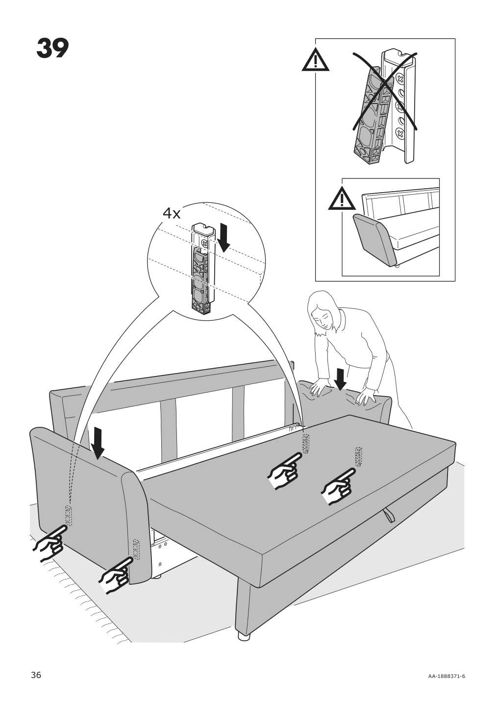 Assembly instructions for IKEA Holmsund sleeper sofa frame | Page 36 - IKEA HOLMSUND sleeper sofa 792.407.71