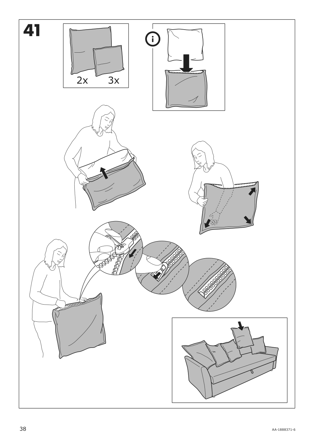 Assembly instructions for IKEA Holmsund sleeper sofa frame | Page 38 - IKEA HOLMSUND sleeper sofa 792.407.71