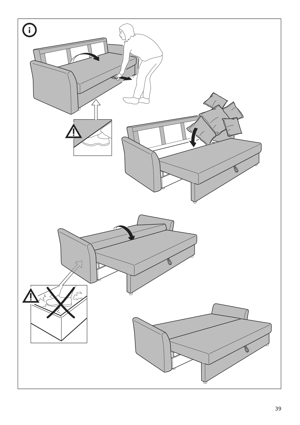 Assembly instructions for IKEA Holmsund sleeper sofa frame | Page 39 - IKEA HOLMSUND sleeper sofa 892.407.61