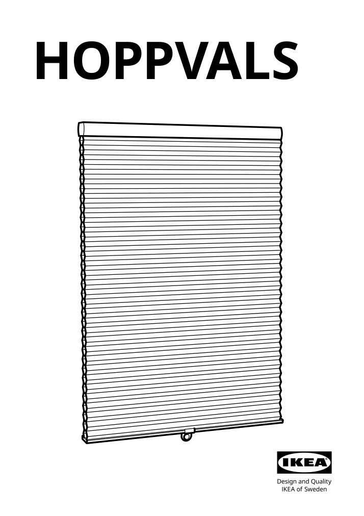 Assembly instructions for IKEA Hoppvals cellular blind beige | Page 1 - IKEA HOPPVALS cellular blind 405.670.72