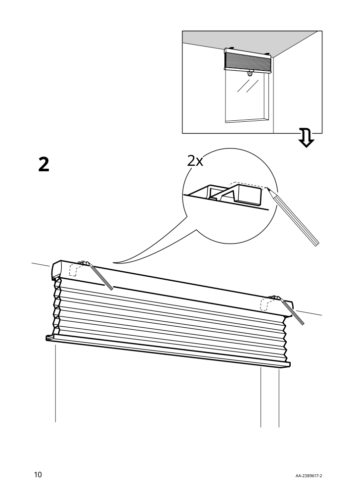 Assembly instructions for IKEA Hoppvals cellular blind beige | Page 10 - IKEA HOPPVALS cellular blind 405.670.72