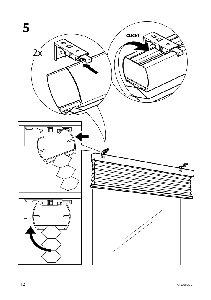 Assembly instructions for IKEA Hoppvals cellular blind beige | Page 12 - IKEA HOPPVALS cellular blind 405.670.72