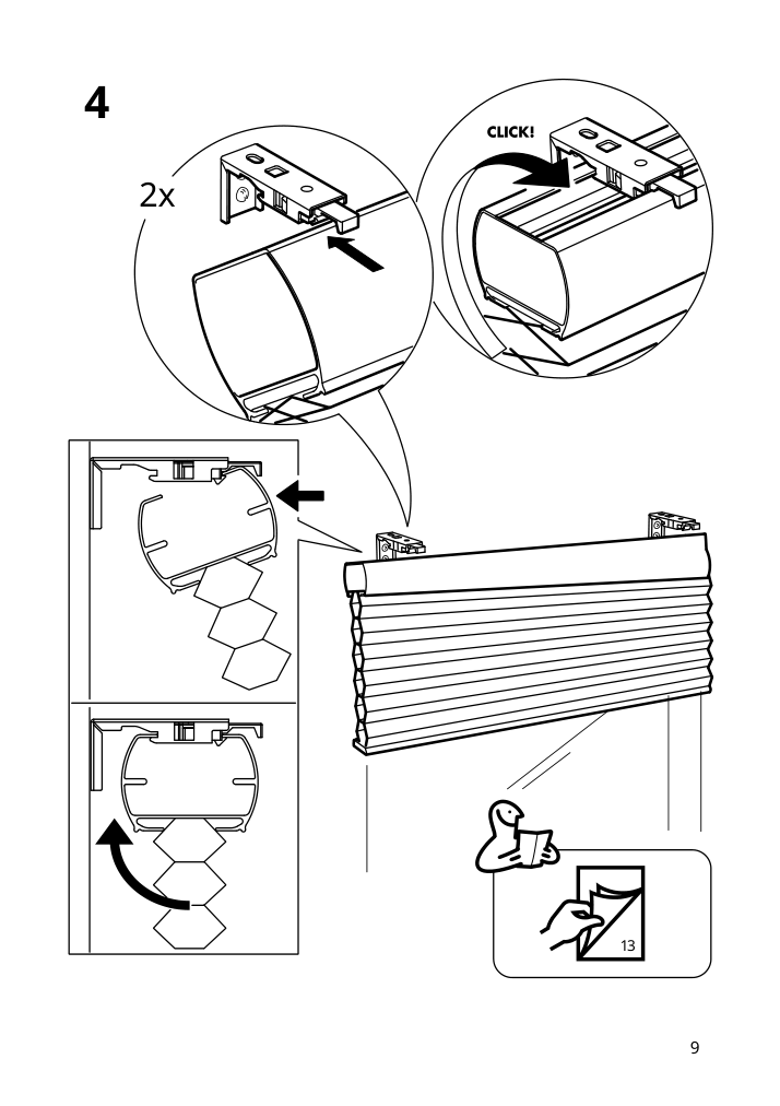 Assembly instructions for IKEA Hoppvals cellular blind beige | Page 9 - IKEA HOPPVALS cellular blind 405.670.72