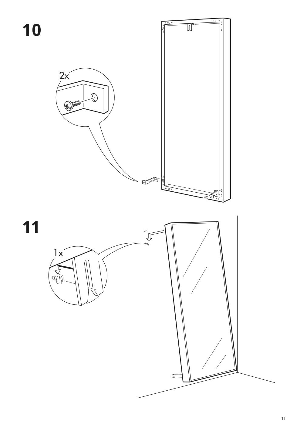 Assembly instructions for IKEA Hovet mirror black | Page 11 - IKEA HOVET mirror 705.159.15