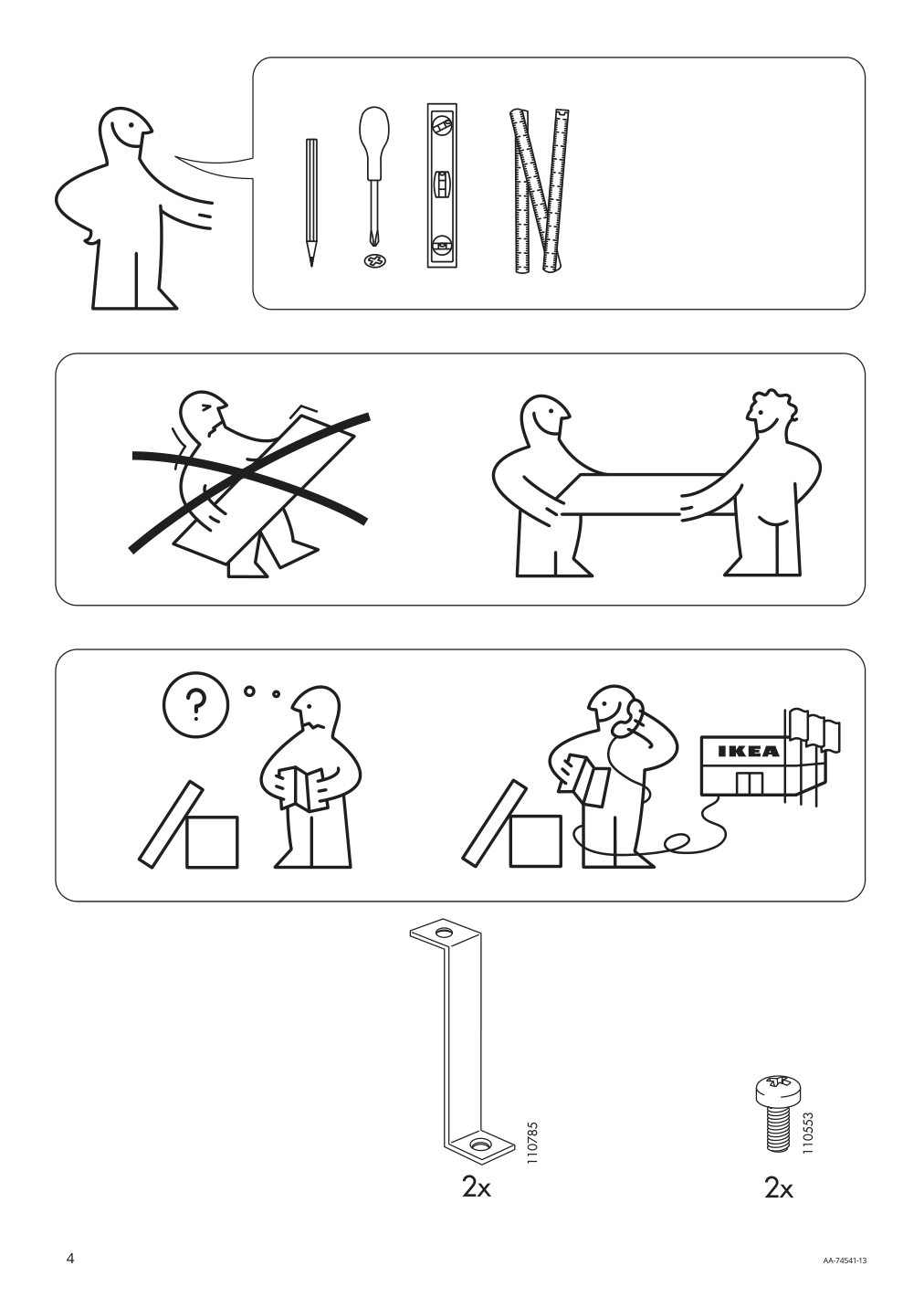 Assembly instructions for IKEA Hovet mirror black | Page 4 - IKEA HOVET mirror 705.159.15