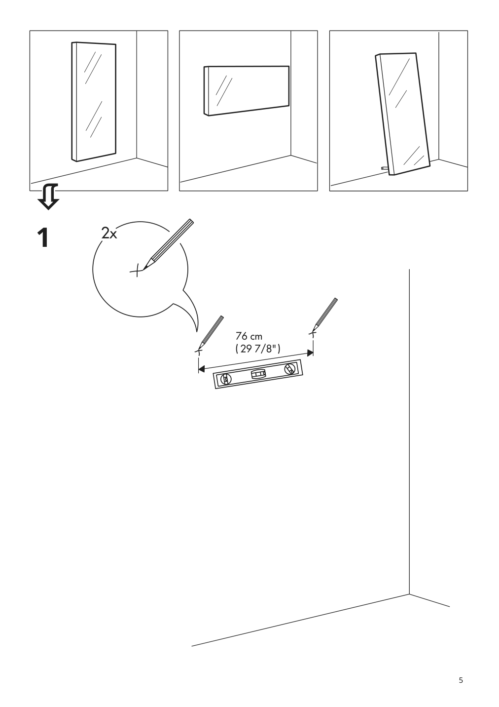 Assembly instructions for IKEA Hovet mirror black | Page 5 - IKEA HOVET mirror 705.159.15