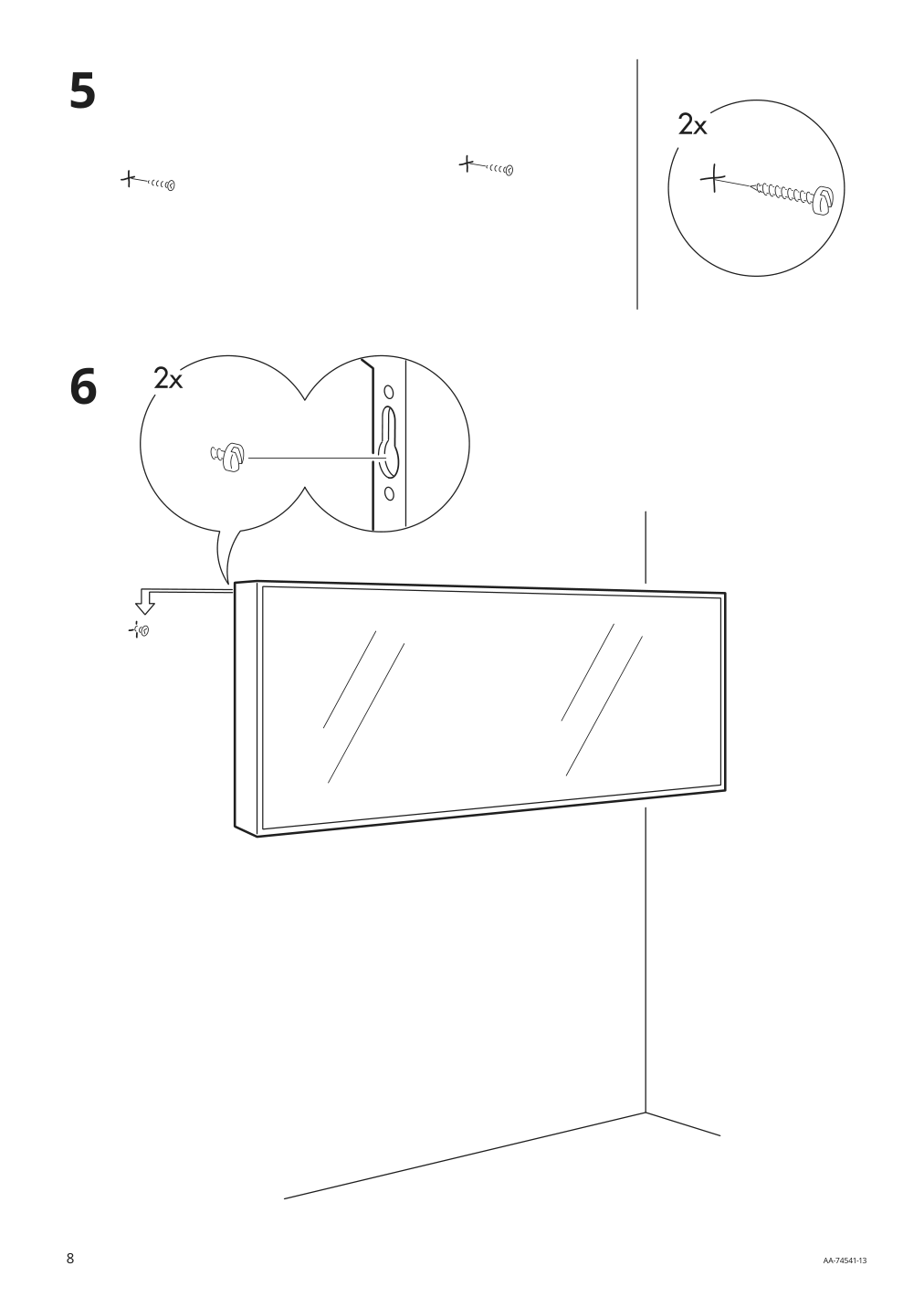 Assembly instructions for IKEA Hovet mirror black | Page 8 - IKEA HOVET mirror 705.159.15