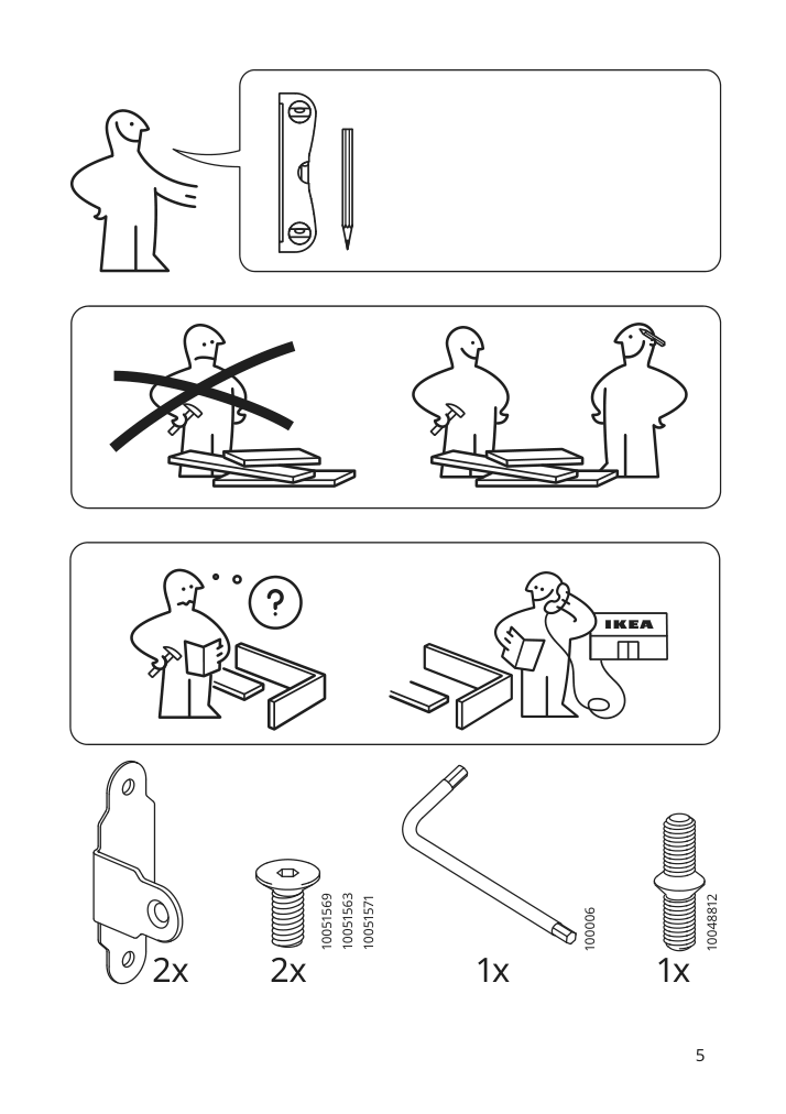 Assembly instructions for IKEA Hultarp rail black | Page 5 - IKEA HULTARP rail 204.487.73