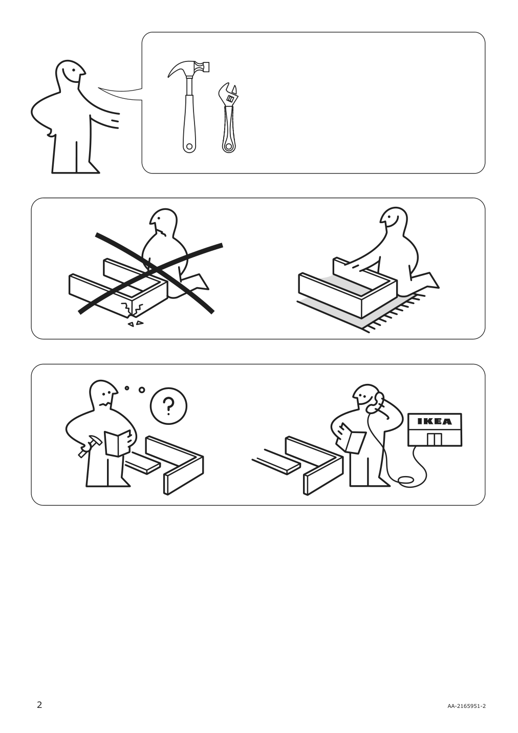 Assembly instructions for IKEA Huvoen umbrella base gray | Page 2 - IKEA JOGGESÖ umbrella with base 394.956.94