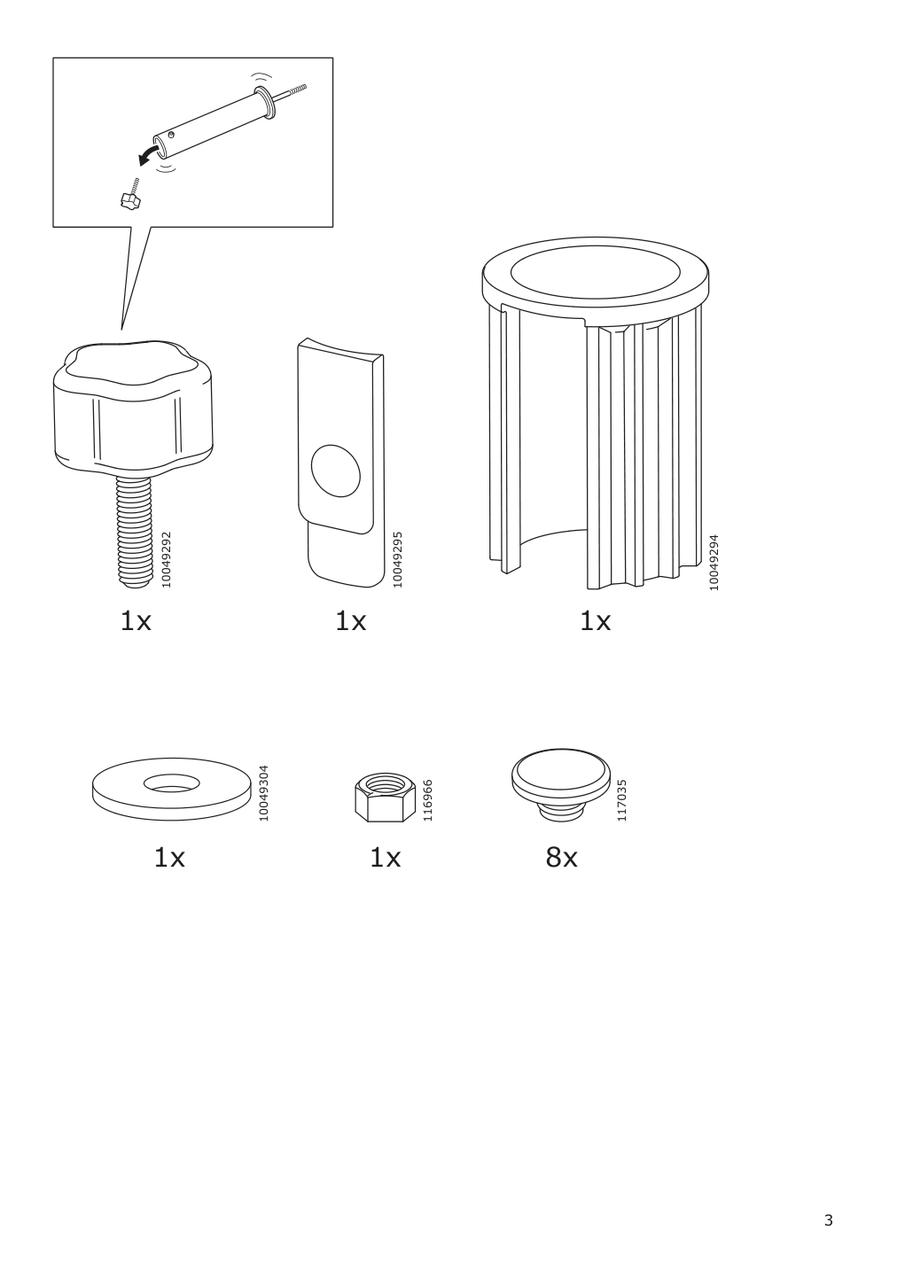 Assembly instructions for IKEA Huvoen umbrella base gray | Page 3 - IKEA KUGGÖ / LINDÖJA umbrella with base 694.135.88