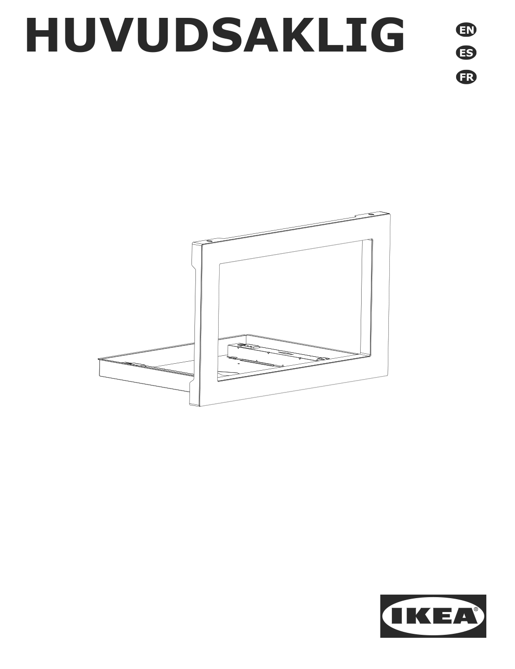 Assembly instructions for IKEA Huvudsaklig microwave trim kit black stainless steel | Page 1 - IKEA HUVUDSAKLIG built-in microwave 293.872.04