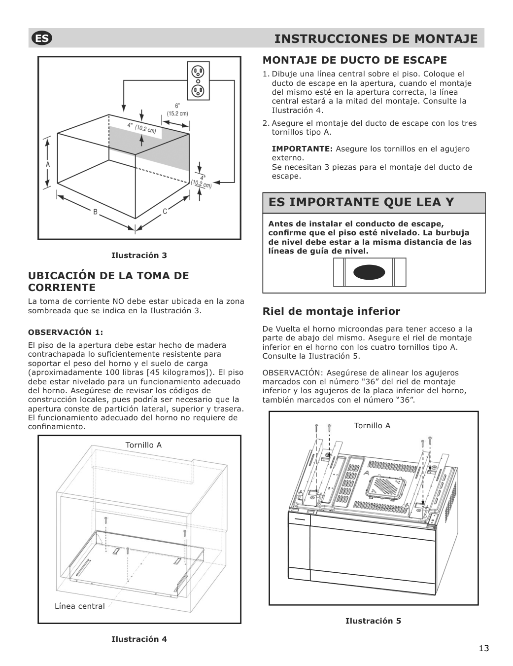 Assembly instructions for IKEA Huvudsaklig microwave trim kit black stainless steel | Page 13 - IKEA HUVUDSAKLIG built-in microwave 293.872.04