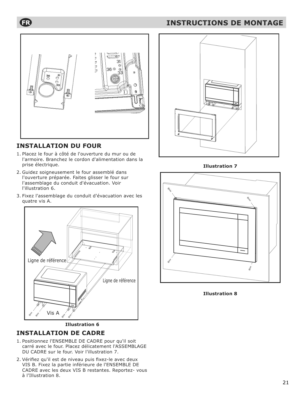 Assembly instructions for IKEA Huvudsaklig microwave trim kit black stainless steel | Page 21 - IKEA HUVUDSAKLIG built-in microwave 293.872.04