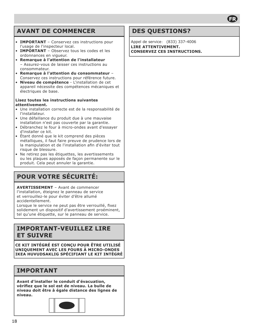 Assembly instructions for IKEA Huvudsaklig microwave trim kit stainless steel | Page 18 - IKEA HUVUDSAKLIG built-in microwave 293.872.23