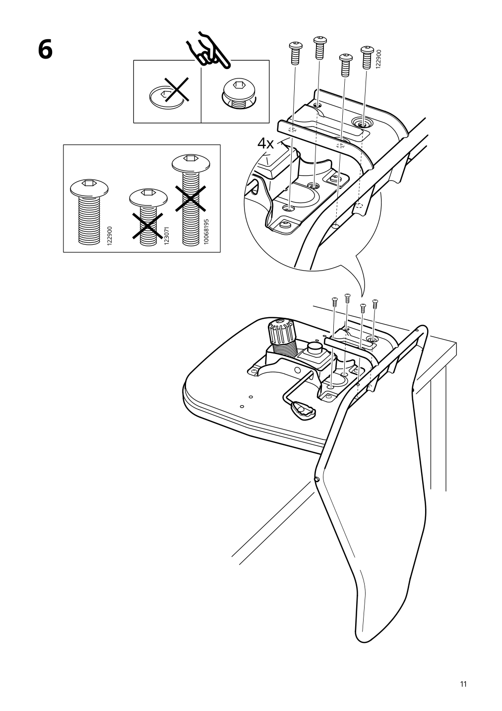 Assembly instructions for IKEA Huvudspelare gaming chair black | Page 11 - IKEA HUVUDSPELARE gaming chair 905.076.03