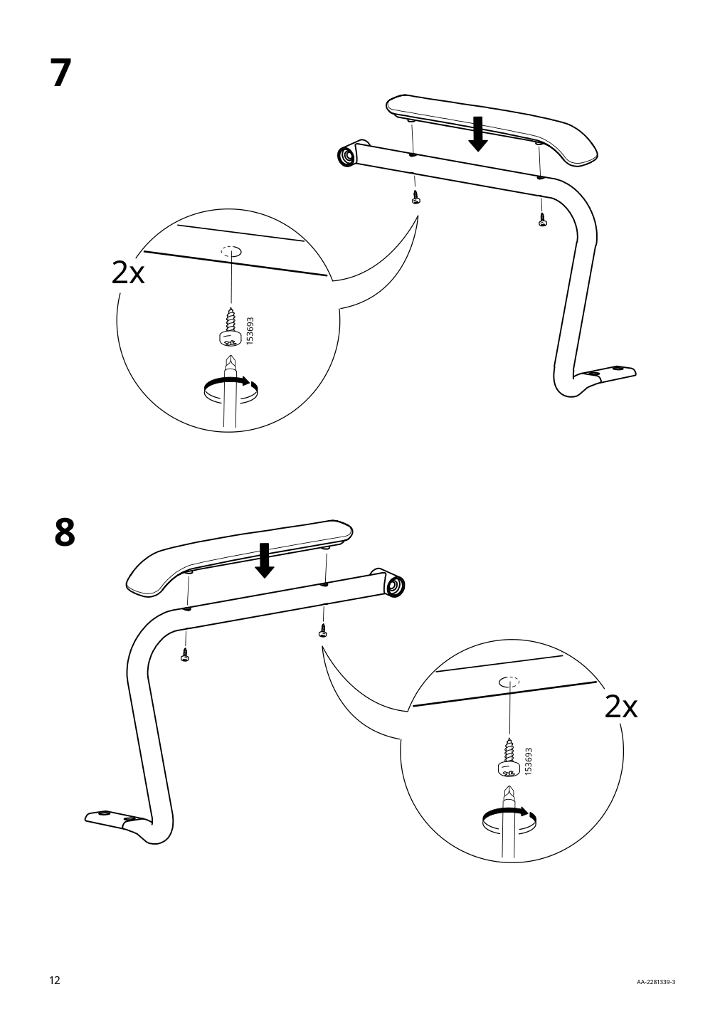 Assembly instructions for IKEA Huvudspelare gaming chair black | Page 12 - IKEA HUVUDSPELARE gaming chair 905.076.03