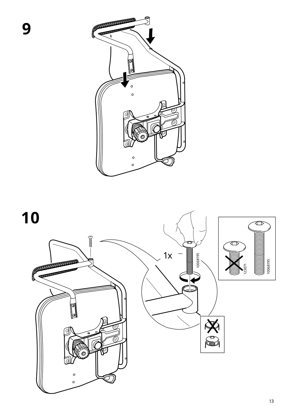 Assembly instructions for IKEA Huvudspelare gaming chair black | Page 13 - IKEA HUVUDSPELARE gaming chair 905.076.03