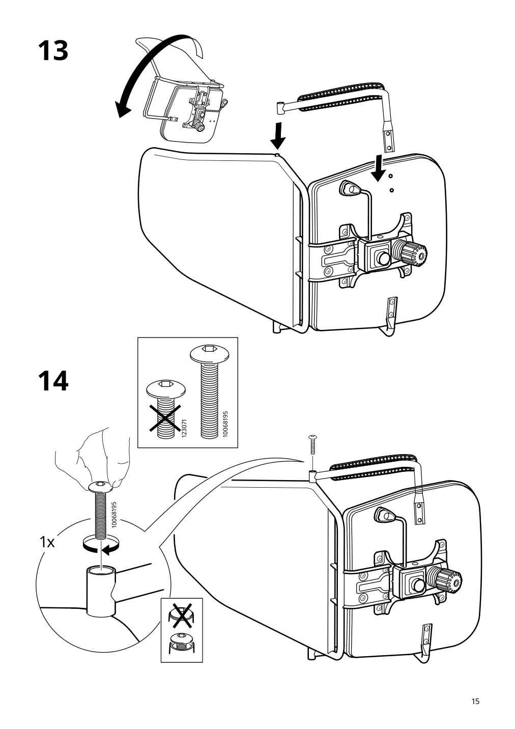 Assembly instructions for IKEA Huvudspelare gaming chair black | Page 15 - IKEA HUVUDSPELARE gaming desk and chair 894.909.48