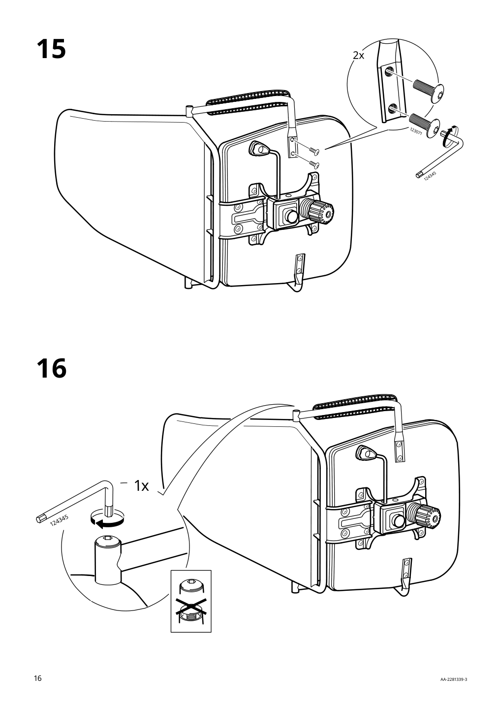 Assembly instructions for IKEA Huvudspelare gaming chair black | Page 16 - IKEA HUVUDSPELARE gaming desk and chair 894.909.48