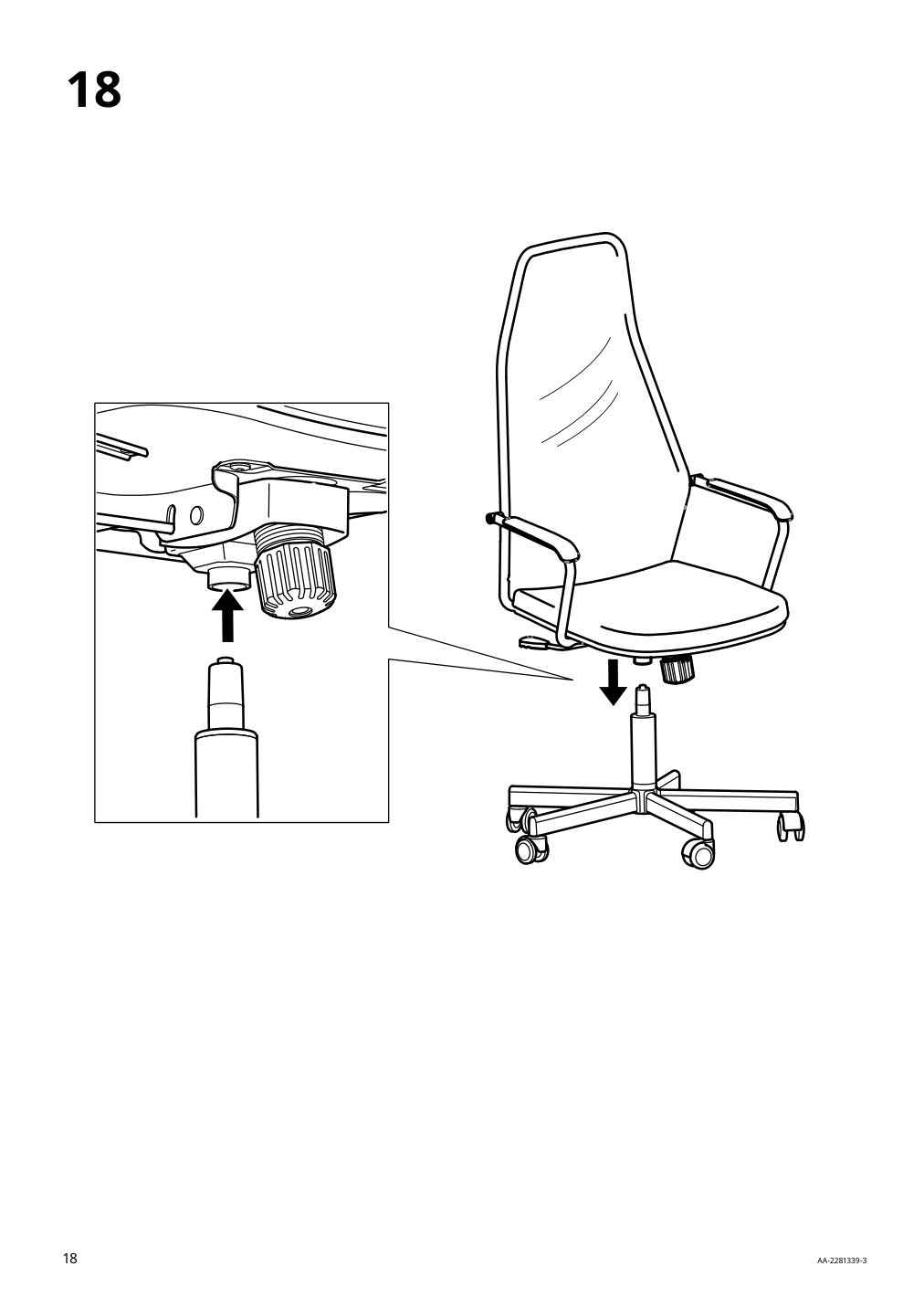 Assembly instructions for IKEA Huvudspelare gaming chair black | Page 18 - IKEA HUVUDSPELARE gaming chair 905.076.03