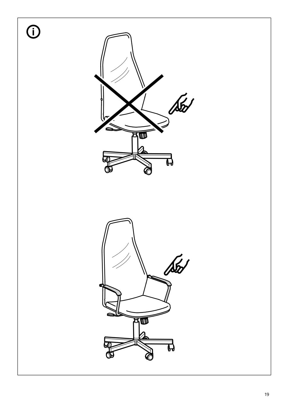 Assembly instructions for IKEA Huvudspelare gaming chair black | Page 19 - IKEA HUVUDSPELARE gaming desk and chair 894.909.48