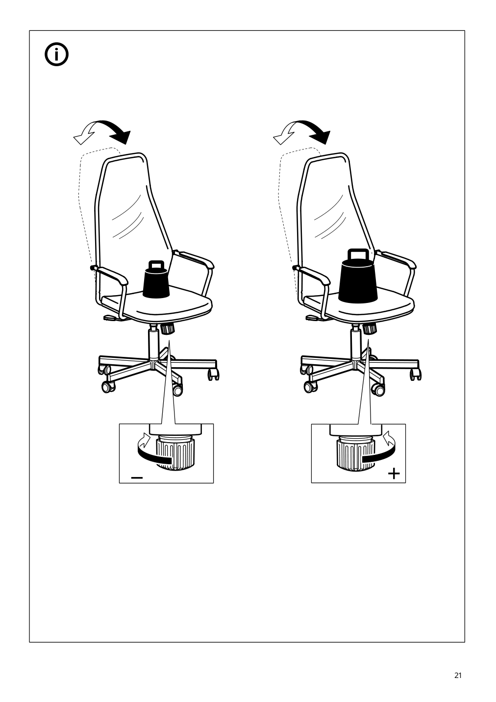 Assembly instructions for IKEA Huvudspelare gaming chair black | Page 21 - IKEA HUVUDSPELARE gaming desk and chair 894.909.48