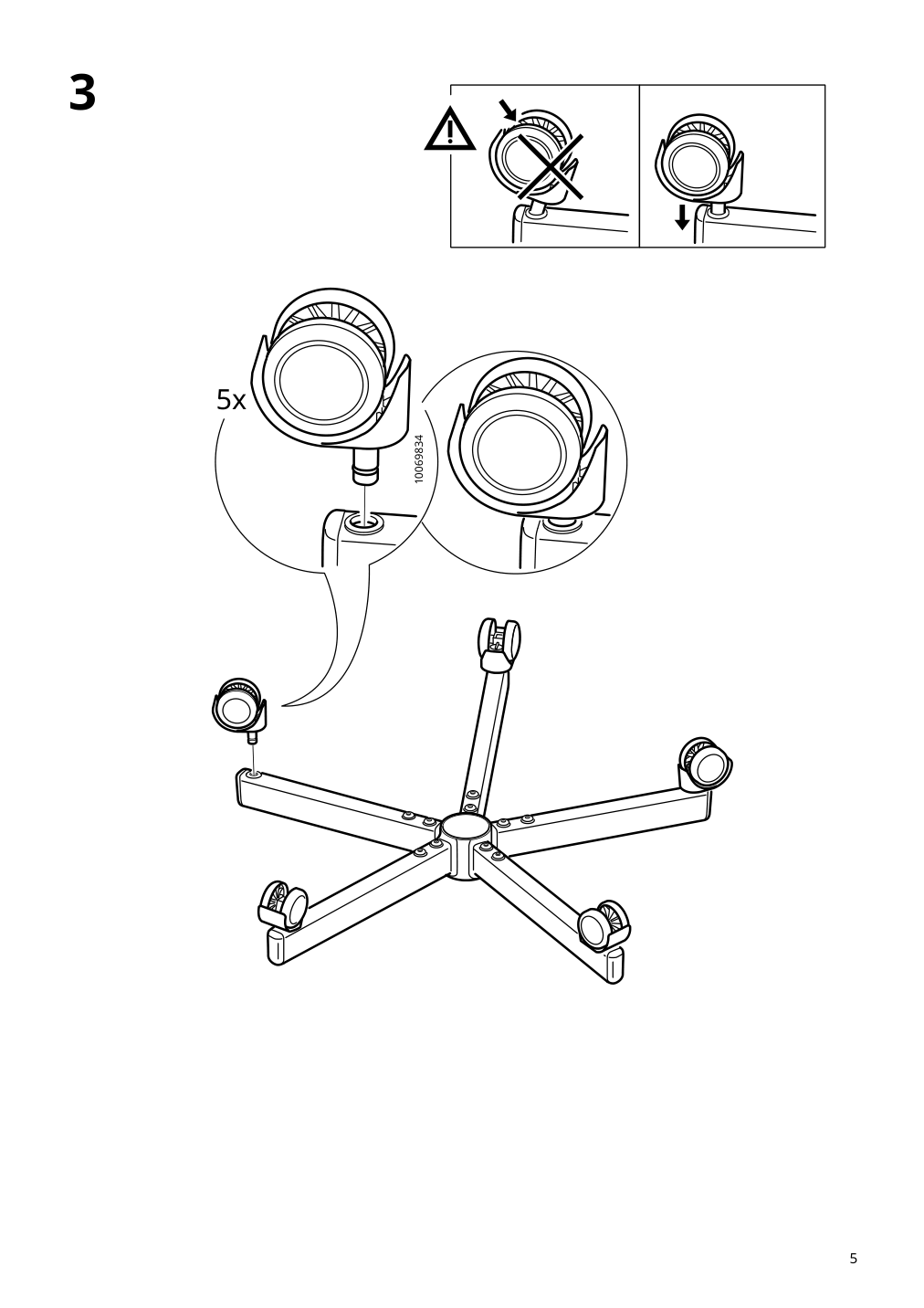 Assembly instructions for IKEA Huvudspelare gaming chair black | Page 5 - IKEA HUVUDSPELARE gaming desk and chair 894.909.48