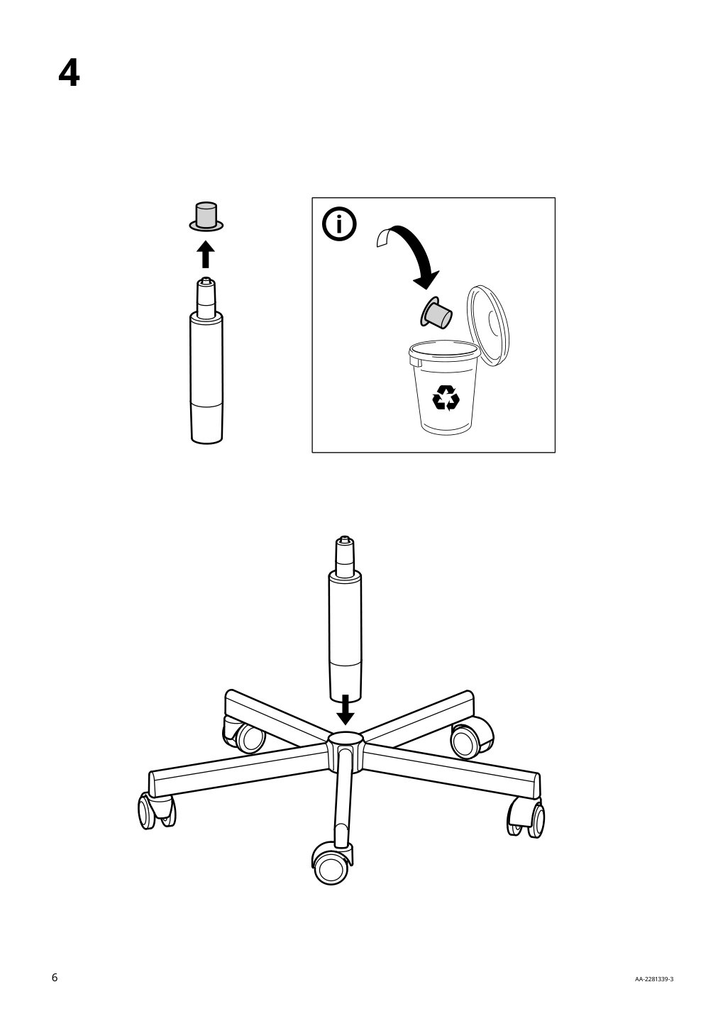 Assembly instructions for IKEA Huvudspelare gaming chair black | Page 6 - IKEA HUVUDSPELARE gaming desk and chair 894.909.48