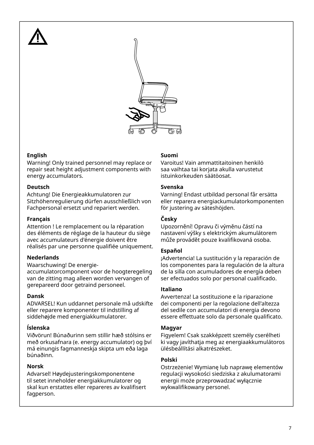 Assembly instructions for IKEA Huvudspelare gaming chair black | Page 7 - IKEA HUVUDSPELARE gaming chair 905.076.03