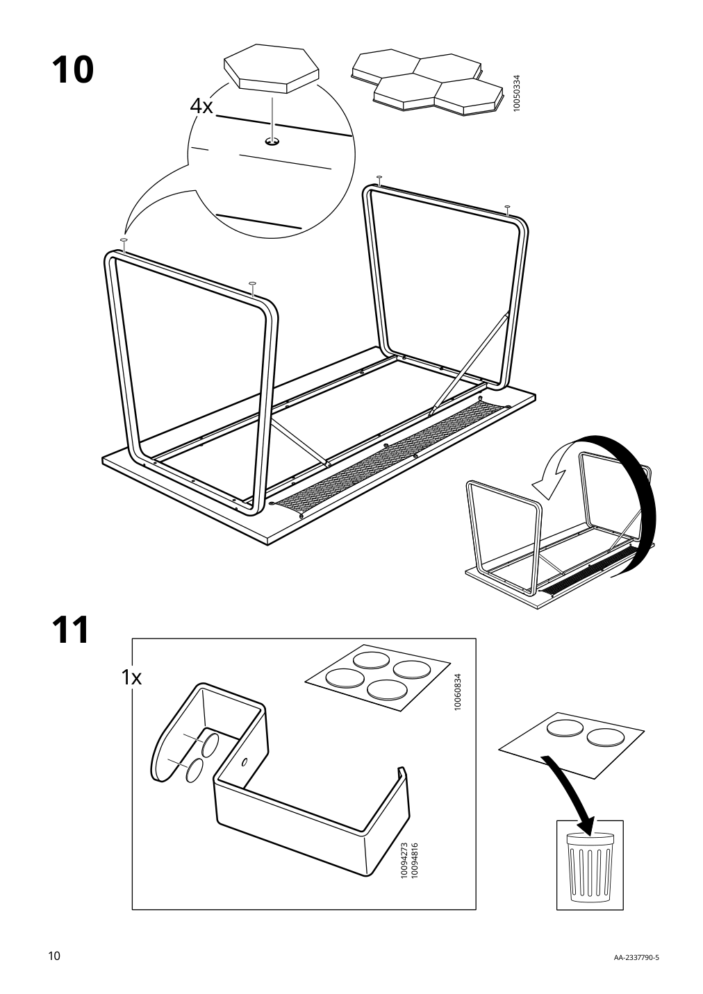 Assembly instructions for IKEA Huvudspelare gaming desk beige | Page 10 - IKEA HUVUDSPELARE / MATCHSPEL gaming desk and chair 295.373.88