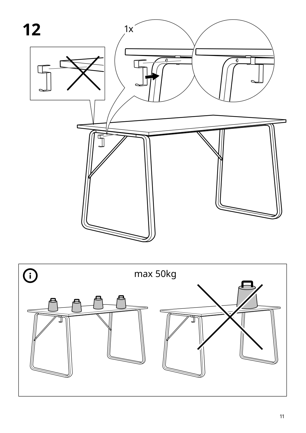 Assembly instructions for IKEA Huvudspelare gaming desk black | Page 11 - IKEA HUVUDSPELARE gaming desk 905.391.66